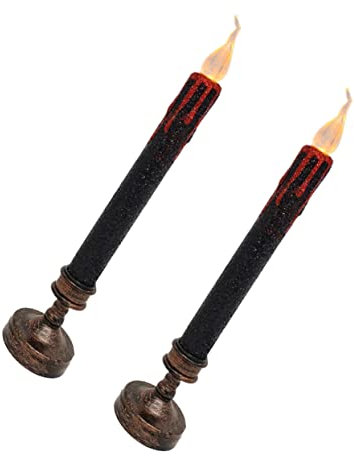 OSALADI 2stücke Lustige Halloween Deko-lampen Kreative Elektrische Kerzenlampen Hochwertige Atmosphärenlichter Für Wohnräume Für Halloween-dekoration Flackerlicht Effekte