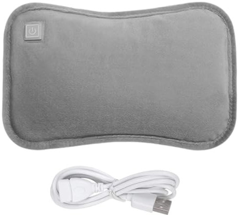 Botellas de agua caliente, botella de agua caliente eléctrica con cubierta de franela 3 configuraciones de calor USB plegable recargable Bolsa de agua caliente Camera Automático