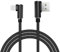 Neo10Ten NEW Nylon Braided USB Right Angle 90 Degree Fast Charging Lighting Compatible Elbow Cable Data Cable 2m (6ft 6in) (Black)