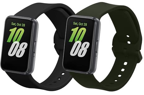 kwmobile 2X Sportarmband kompatibel mit Samsung Galaxy Fit 3 Armband - Fitnesstracker Band Set aus TPU Silikon