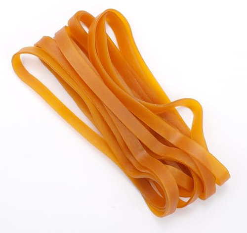 Heavy Duty Rubber Bands 20 Pcs Yellow Large Thick Elastic Rubber Bands 20x1CM Trash Can Band Rope Strong Durable Wide Wrapping Bands for Industrial Home Office School File Folders Garbage Can