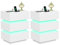 Lvhecforhm Nachttisch mit LED-Beleuchtung, Set of 2, Weiß Nachttische Hochglanz Front, Nachttisch mit 3 Schubladen, 2 AC-Steckdosen, 2 USB-Anschlüsse, Nachtschrank für Wohnzimmer, Hängend