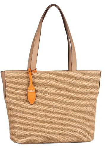 Gabor bags Eleanor Damen Shopper Umhängetasche Reißverschluss Groß Beige
