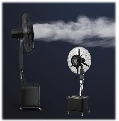 Natliedop Pedestal FansPedestal Standing Fan Big Fans For Outside 26/30 Inch High Velocity Floor Fan Outdoor Mist Fan Adjustable Height For Home Shop Bedroom Gym Garage(Height 69in)