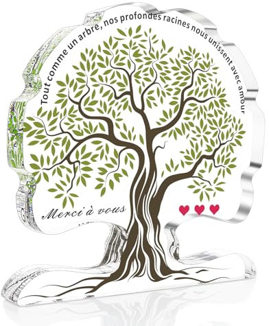 ZEEYUAN Cadeau Noel Femme Plaque Acrylique Arbre de vie Cadeaux pour la Femme Cadeaux pour Famille Cadeaux pour petite amie cadeaux anniversaire Femme