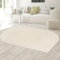 Teppich-Traum Teppich Wohnzimmer Esszimmer Tischunterlage Hoch-Tief-Effekt in Shapeform und mit Bogenmuster in Creme grau, 160 x 230 cm