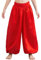 Miaeowve Kinder Mädchen Bauchtanz Hose Satin Glanz Haremshose High Waist Tanzhose Locker Slim Fit Aladinhose Leggings Faschingkostüm Rot 146-152