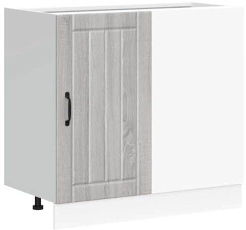 vidaXL Küchenunterschrank Lucca Grau Sonoma Holzwerkstoff, Küchenunterschrank, Schrank Küche, Lagerschrank, Unterschrank für Küche, Küchenzeile