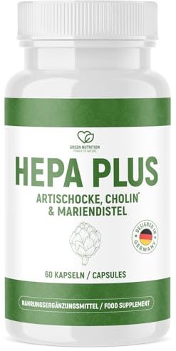 Hepato + Kapseln | mit ARTISCHOCKE, CHOLIN & MARIENDISTEL | 60 Kapseln pro Dose