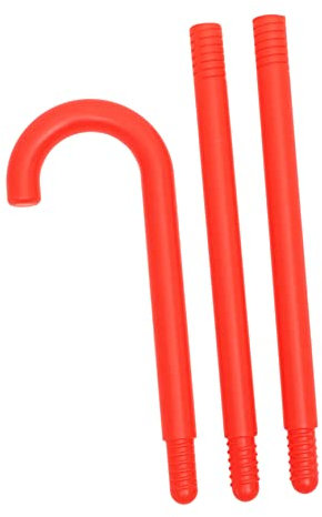 BESPORTBLE Halloween dekorativer Stock Zauberkrückenstock Wanderkleidung Trick Halloween atmosphäre Halloween Party zauberstab Halloween-Accessoires Halloween-Cosplay-Requisiten Plastik rot