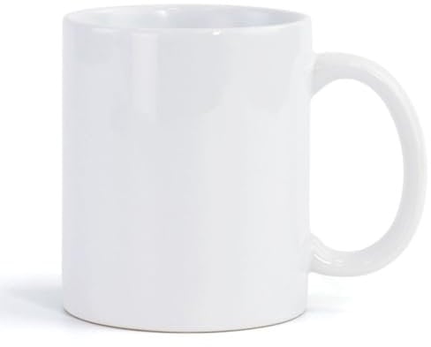 Coffee Mug Ceramic, 11oz Sublimation Mugs Blanks, Lightweight Bright Porcelain Tea Cups with Handle, Elegant and Classic Ceramic Coffee Cups for Coffee, Tea, Hot Cocoa, Milk