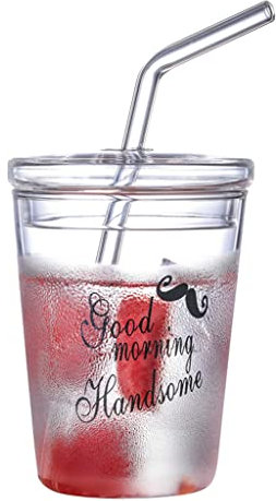 Bicchieri con cannuccia e coperchio per bambini Tazza da viaggio per adulti Tazza da viaggio per caffè ghiacciato da donna Bottiglia d'acqua riutilizzabile