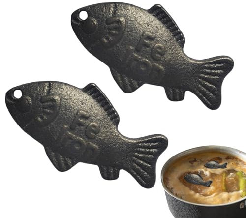 2-Pack Iron Fish for Cooking, Add Natural Element to Food & Water Perfect for Vegans, Athletes, Pregnant Women & Kids, Fight &Deficiency Safely Effective Gift Loved