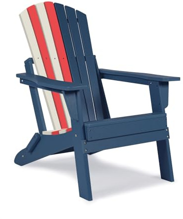 COWVIE Outdoor Adirondack Chair, All-Weather HDPE Folding Garden Chair for Firepit, Patio, Garden, Backyard, Lawn