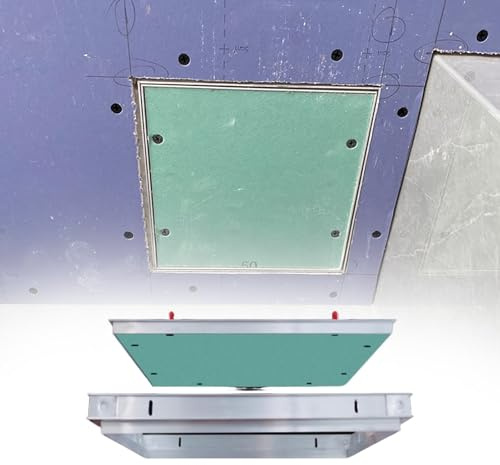 Trampilla Pladur Puerta de Acceso para Techo de Placas de Yeso, Trampilla de Inspección con Cubierta Extraíble para Panel Eléctrico, Puerta Oculta para Cables del Panel de Acceso de Placas de Yeso(60x