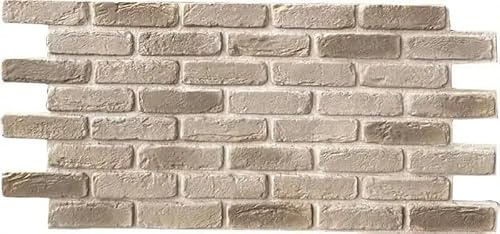 3D Wandpaneele in Klinkeroptik Creme-Taupe – PU Wand- & Fassadenverkleidung Barok Japanese Crème – 110×59 cm – Für Innen & Außen – Wärmedämmend & Schlagfest