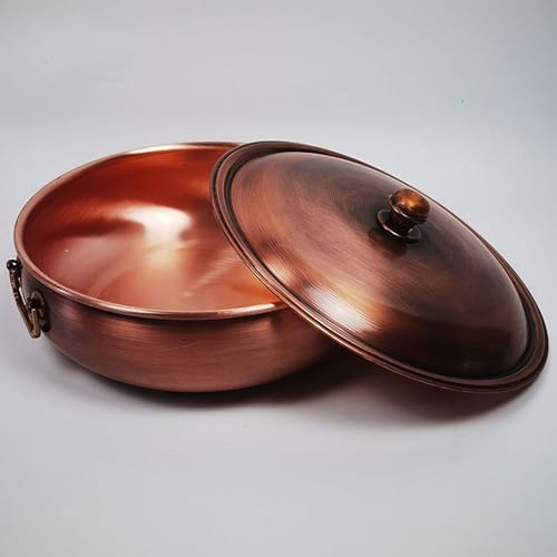 Kochtopf Kupfer Kupfer-Hot Pot Induktionsherd Gas Kupfer Suppentopf Verdickter Retro-Topf Manueller Topf aus reinem Kupfer Kupfertopf Küchenkochgeschirr Töpfe Antihaft-Pfanne Kupfe