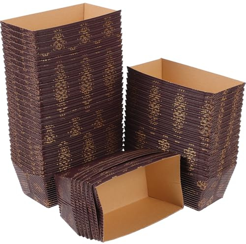 LOORGVEL Moldes Para Pan De Papel Rectangulares Molde De Loft Desechable 50 3.93X2.04X1.57 in Bandeja Para Horno Para Tostadas Lasaña Pastel De Frutas Y Repostería