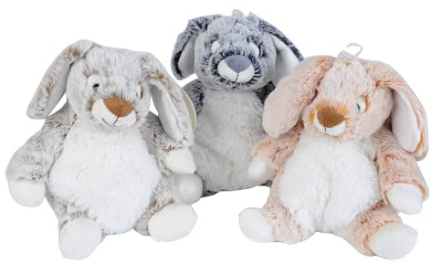 Simba Nicotoy Plüschhase – 1 von 3 Designs, sitzend, super softes Kuscheltier, 25 cm, aus besonders weichem Material, ab 0 Monaten