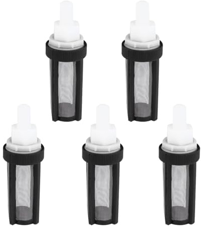 Toddmomy Wasserpumpenfilter 9mm mit Edelstahlsieb und Silikonschlauch für Gartenteich und Tauchpumpen 5 Stück Miniaturfilter