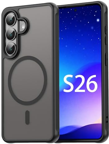 betterfon | Handyhülle für Samsung Galaxy S26 Schutzhülle | Magnetisch Matt Case für Magnet-Zubehör | Schwarz