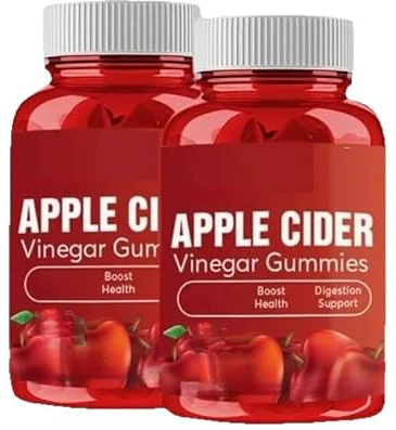 Apfelessig-Gummies für Verdauung & Darmgesundheit (2 Stück) | Unterstützen die Immungesundheit, mit Vitamin B12, Rote Beete & Granatapfel