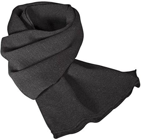 HANSEHELD Strickschal aus 100% Schurwolle - Merino - Anthrazit | Wollschal | Feinstrick Schal 100% Wolle (Merino) | Mulesingfrei | Made in Germany