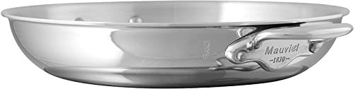 Mauviel 24 cm M'Cook Stainless Steel Round Pan with 2 Handles