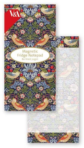 V&A William Morris Strawberry Thief Magnetic Fridge Notepad