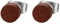 JewelryWe Schmuck Herren Damen Ohrstecker, Edelstahl Holz Runde Ohrringe Piercing Geschenk für Männer Frauen, Braun, 6mm