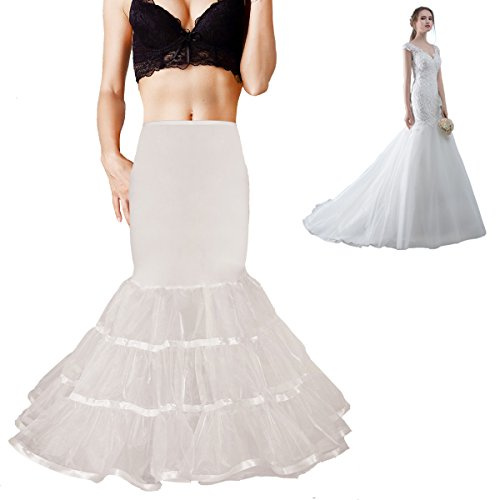 SHIMALY Women Mermaid Wedding Petticoat Fishtail Underskirt Trumpet Crinoline for Mermaid Wedding Dress