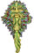 Nemesis Now Winteruhr Wandschild 23 cm grün