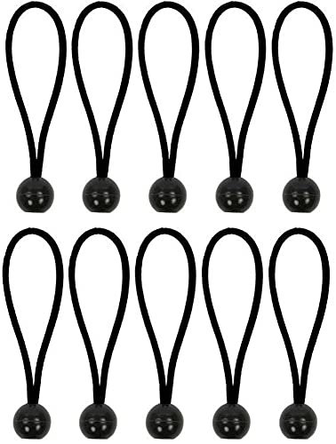 ProPlus 10 Stück Zeltspanner Set 10-teilig elastisch 15 cm mit Kunststoffkugel 365644