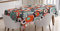 ABAKUHAUS Jahrgang Tischdecke, Funk Lava Blumen Formen, Für den Inn und Outdoor Bereich geeignet Waschbar Druck Klar Kein Verblassen, 140 x 170 cm, Baby Pink Orange Grau
