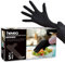 Hevea - Disposable nitrile gloves. Powder- and latex-free. Pack of 5 boxes with 100 gloves each. Size: S (Small). Colour: Black