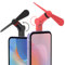 XNMBCRE Ventola originale per iPhone (confezione da 2), mini ventilatore con rotazione a 180, vento forte, leggero, compatibile con iPhone, iPad, iPod e qualsiasi dispositivo di illuminazione.