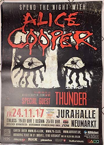 AFFICHE / Poster Alice Cooper Touor 2017/Thunder, 60 x 84 cm