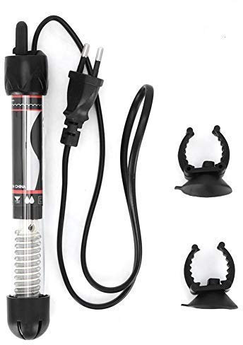 Tnfeeon Mini Varilla de Calentamiento del Acuario, Tanque de Peces de Agua Sumergible Calentador de Agua Ajustable Enchufe de la UE 220-240V(EU 50W)