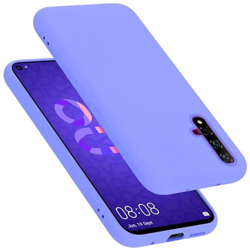 Cadorabo Hülle kompatibel mit Honor 20 / 20S / Huawei NOVA 5T Hülle Silikon Handyhülle für 20 / 20S / Huawei NOVA 5T Case aus flüssigem Silikon- Kratzfeste dünne TPU Schutzhülle - Liquid HELL LILA