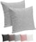 Selfitex 2er Set 50x50 cm, Sofakissen mit Füllung und Bezug, Dekokissen, Kopfkissen mit weicher Kissenfüllung, stilvolle Kissen Deko, robuster Polsterstoff, hochwertiges Couch Kissen (Grau)