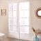 ED Enjoy Home, Coppia di vetri con finitura diritta, poliestere, 70 x 220 cm, bianco, collezione sabbiata, pronta da applicare, lavabile a 30°, per tutte le stanze, biancheria per la casa, tende
