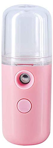QPOLLY Mini Nano Pulvérisateur Facial, 30ML Vapeur Visage Vaporisateur, Vaporisateur Portable Pulvérisateur à Brume pour Beauté Visage Humidificateur Soins de Peau Eau SPA Hydratant, 1PCS Rose