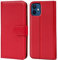 Verco Wallet Case for iPhone 12 Mini Book Cover with Magnetic Closure compatible with Apple iPhone 12 Mini Flip Case with Card Slots Faux Leather 5.4 inch - Red