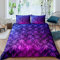 Loussiesd Marihuana Blatt Bettbezug Set Galaxis Cannabis Blätter Bettwäsche Set 135x200cm für Kinder Jungen Mädchen Lila Marihuana Gras Betten Set Botanisch Bettwäsche 2St