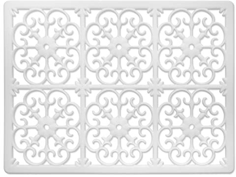 GASARÉ, Extra Large, Thick, Silicone Trivet for Hot Dishes, Pots, and Pans, Heat Resistant Mat for Countertop, Hot Pad for Kitchen, Easy to Clean, 16 x 12 x 3/8 Inches, White
