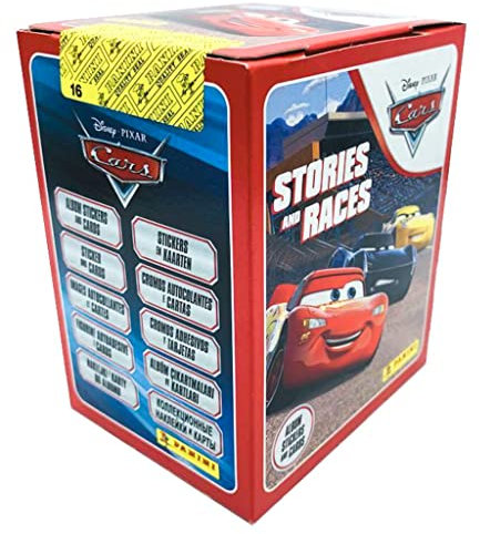 Panini Disney Cars - Geschichten und Rennen - Sticker & Cards - Box mit 36 Tüten