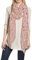 Lina & Lily Foulard Femme à Plumes Métallisées, Écharpe Tissu Léger 180cm X 75cm (Rose clair-Argent)