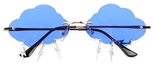 VALICLUD 1Paar Wolkenförmige Sonnenbrille Unisex Rahmenlose Irreguläre Brille für Festivals Lustige Partybrille mit Farbverlauf für Outdoor-aktivitäten und Fotoshootings