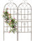 Relaxdays Rankgitter, 2er Set, Metall, HxB 150 x 50 cm, freistehende Rankhilfe für Kletterpflanzen, Rosenspalier, braun