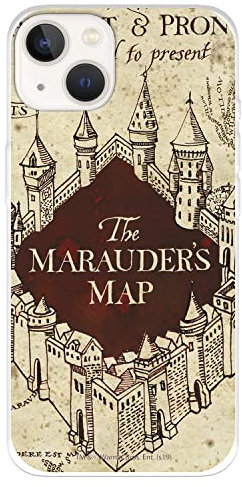 Offizielle Harry Potter Schutzhülle für iPhone 14, Motiv: Marauders Map Hintergrund zum Schutz Ihres Handys, flexible Silikonhülle mit offizieller Harry Potter-Lizenz